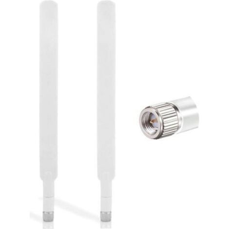 2 Pièces SMA 4G LTE Antenne SMA Mâle Cellulaire WiFi Antenna 10dBi Haut Gain Routeur Antenne Amplificateur de Signal pour Mobile Huawei Netgear ZTE 3G/4G LTE Routeur Modem Caméra IP de Sécurité