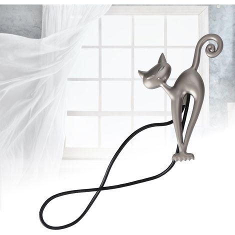 Attache-rideaux magnétiques en métal forme de chat, pinces pour rideaux (1/5)
