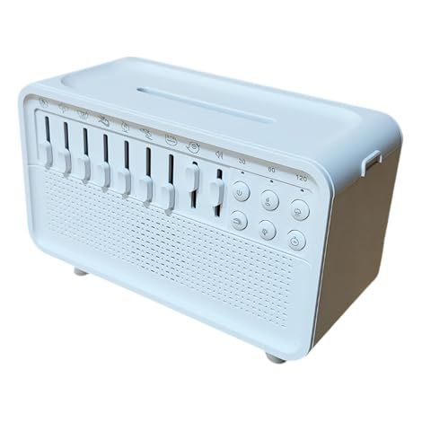 Appareil De Sommeil 4-en-1 - Générateur De Bruit Blanc - Diffuseur Dhuiles Essentielles - Enceinte Bluetooth 5.3 - Veilleuse À Effet Flamme - 200 Ml - 1 Pièce (1/5)