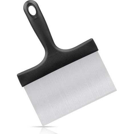 Grattoir pour gril et plaque de cuisson avec poignée confortable pour un retrait facile des aliments et un nettoyage à plat, outil (1/5)
