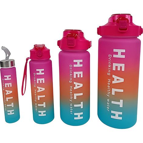 4 borracce Modulari in policarbonato matrioska impilabili di bottiglie per bevande acqua succo di frutta Sport Viaggi Ufficio da 300 ml a 3LT (1/4)