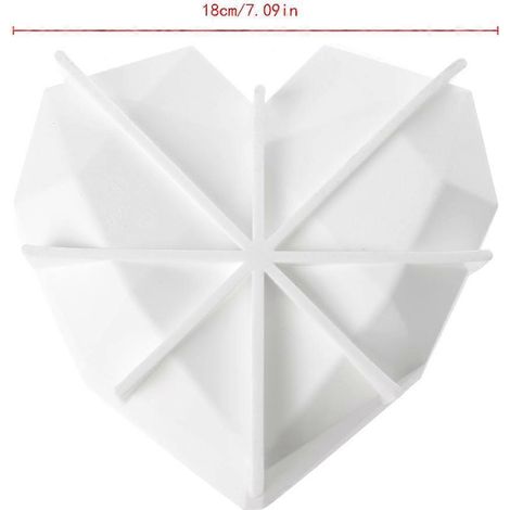 Diamant-Herz-Mousse-Kuchenform, französische Dessert-Backform, Backwerkzeug