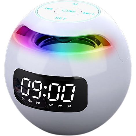 Réveil musical Ball avec écran LED et haut-parleur intégré, lecteur de musique, cadeau décoratif (1/2)