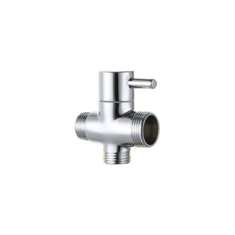 3-Wege-Umschaltventil aus verchromtem Messing – 20 mm und 25 mm Außengewinde – Einfache Installation zur Wasserdurchflussregelung – Crezuo