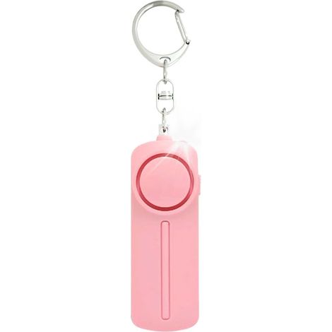 Alarme personnelle pour femme avec sirène de 130 dB et lampe de signalisation LED, alarme personnelle et porte-clés pour femme, alarme de sécurité pour enfants, personnes âgées (rose) (1/5)