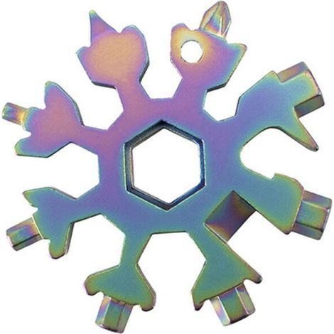 Flocon de neige outil multifonctionnel 18 en 1 clé porte-clés clé hexagonale tournevis multifonction hexagonale (1/4)