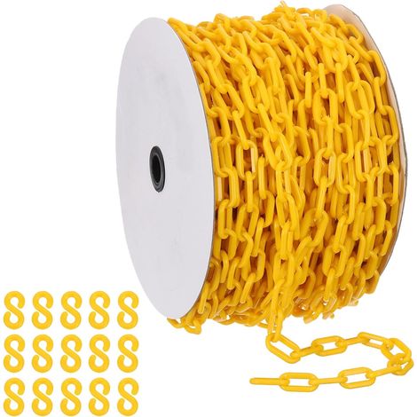 Chaîne plastique jaune 164 pieds 6mm pour le contrôle foule (1/5)