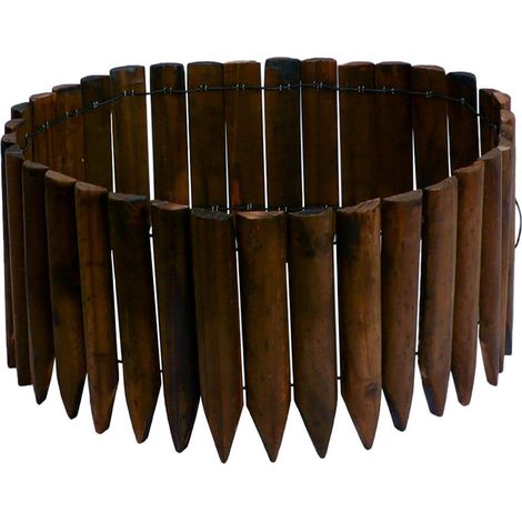 Aiperq – Bordure de jardin en bois flexible 118 cm – Hauteur 20 cm – Installation facile sans creuser – Pour formes uniques et délimitations - cmx20 (1/5)