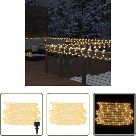 Décoration de Noël - Cordon lumineux avec 1200 LED Blanc chaud 50 m PVC (1/5)