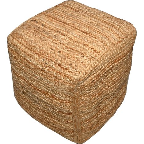 Signes Grimalt Mobili ausiliari intrecciati intrecciati  Puff marrone - 45x45x45cm
