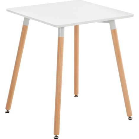 Mesa de cocina mesa auxiliar ancho 60 cm alto 75 cm MDF blanco 100005532 (1/5)