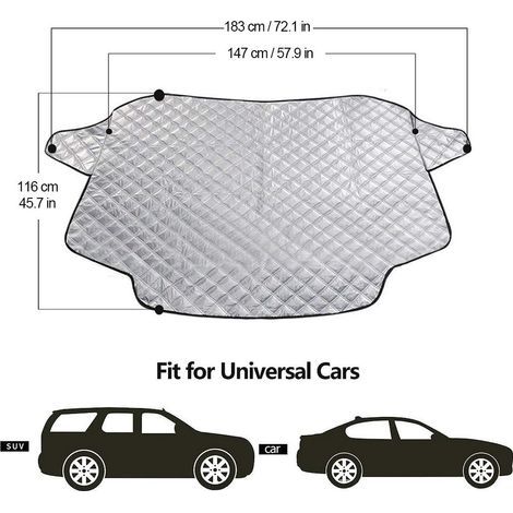 Magnetische Universal-Windschutzscheibenabdeckung, faltbare Autoabdeckung zum Schutz vor Frost, Schnee, UV-Strahlung, Sonne, Staub und Regen – Fei Yu (1/5)