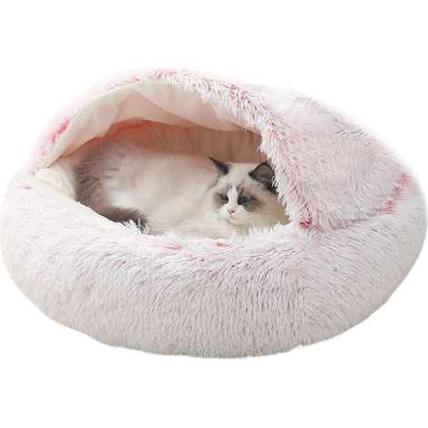 Niche Pour Animal De Compagnie - Forme Coquillage - Doublure Microfibre Flanelle - Chauffante Par Réflexion Thermique - Lavable En Machine - 1 Pièce (1/5)