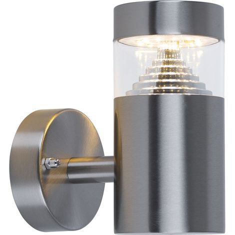 Außenwandleuchte LED Außenstrahler Hauswand Fackelleuchte Wandlampe Haustür Eingang Beleuchtung, 12x SMD LED 7 Watt 450 Lumen warmweiß, LxBxH 7,6x14x15,5cm