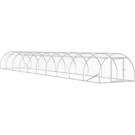 Pollaio Argento 1000 x 150 x 100 cm Acciaio zincato vidaXL (1/5)