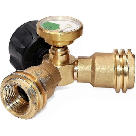 Répartiteur Barsinfi, adaptateur en Y pour réservoir de propane, avec instrument, raccord en T pour GPL à 2 voies (1/2)