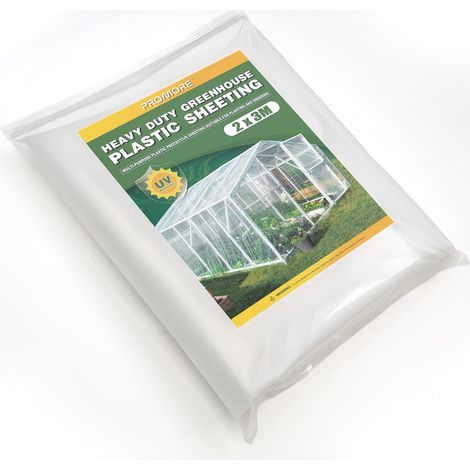 2 x 3M Bâche pour Serre Polyéthylène Plastique Transparent Anti-UV 0.55KG (1/5)