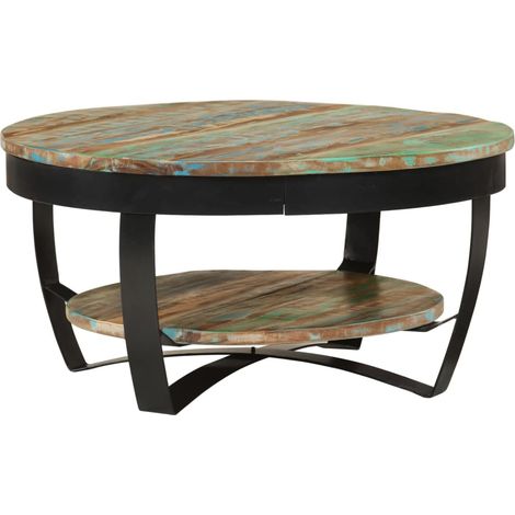 Couchtisch mit Ablage Altholz Massiv 65x32 cm vidaXL (1/5)