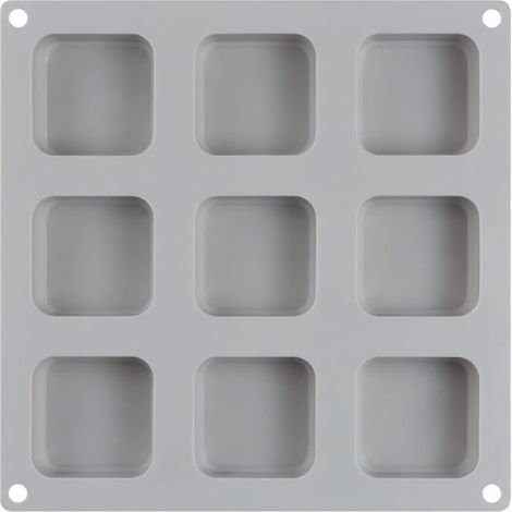 DIY Soap Molds 9 Cavities Square Handmade Soap Mold Reusable Soap Molds Square Soap Mold Baking Food Grade Flexible Square Silicone Soap Molds for DIY Crafts (1/5)