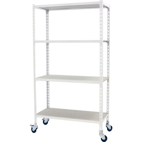 simonrack Étagère moderne métallique mobile 4 plateaux (1/2)