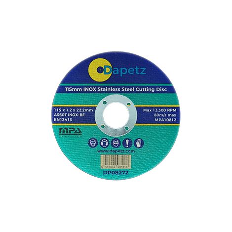 Dapetz ® 1 x Cutting Disc 115mm Super Thin 1.2mm Angle Grinder Blade Fast Smooth Clean Cut for Stainless Steel, Iron, Pipe, Copper & Non Ferrous Metal (1/5)