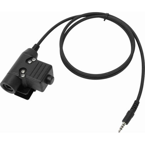 Adaptateur pour casque radio talkie-walkie, prise audio 3,5 mm, adaptateur PTT U94, câble adaptateur pour casque compatible avec les téléphones Kenwood (1/5)