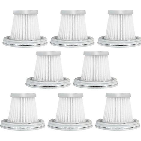 Lot de 8 filtres HEPA pour aspirateur portable, mini aspirateur sans fil lavable, pièce de rechange pour la maison et la voiture (1/5)