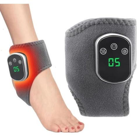 Appareil de massage des pieds 3 en 1, masseur de pieds, masseur de chevilles sans fil, avec 3 niveaux de vibration et 5 réglages de chaleur, pour un soulagement efficace des douleurs aux pieds (1/5)