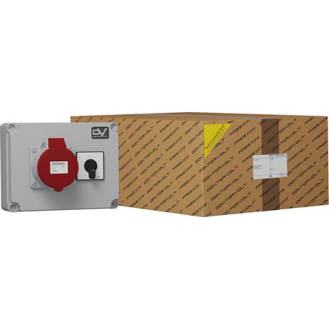 Coffret électrique de chantier avec interrupteur à came WDD 1x32A Mennekes Doktorvolt DV-2992-D (1/3)