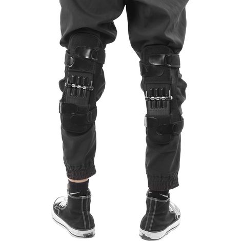 Genouillères de soutien articulaire et de récupération avec ressorts, noires, 1 paire (1/5)