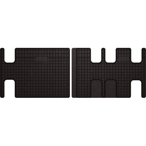 Alfombrillas de goma para coche: Citroën Jumpy III, tercera fila (2018-) - negras, ajustadas (1/5)