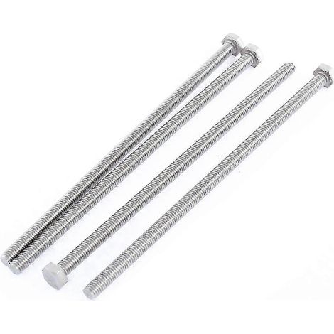 Vis à tête hexagonale entièrement filetée en acier inoxydable M6 x 150 mm (4 pièces) (1/5)