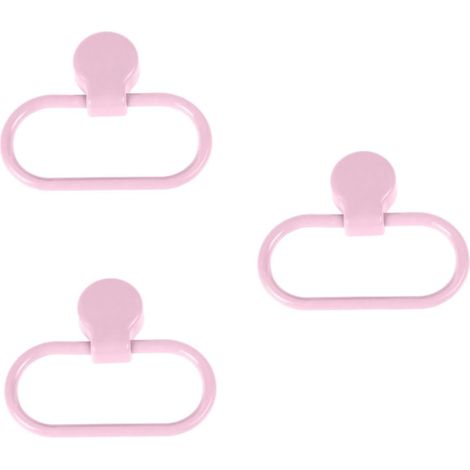 Juego de 3 elegantes toalleros autoadhesivos, no requieren perforación, fácil instalación.