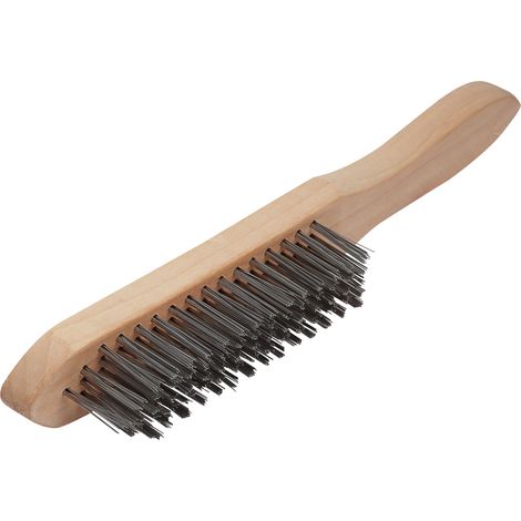 Brosse à main, en bois et fil d'acier, 4 rangées, pour enlever la saleté, Vorstahl (1/3)