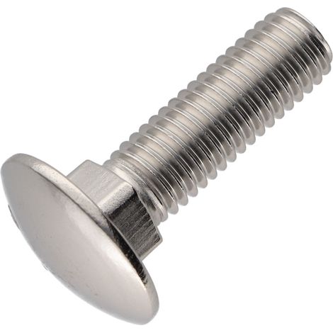 TRCC JAPY tête ronde collet carré Inox A2 M5X20 Filetage total