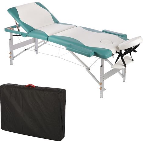 Mucola – Table de massage pliable 3 zones – Rembourrage épais 5 cm – Réglable 58-83 cm – Charge max 250 kg – Housse de protection incluse