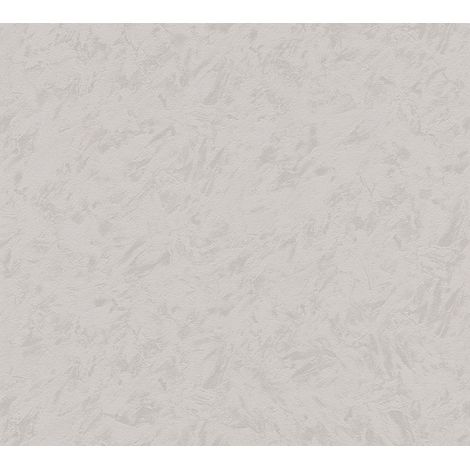 Papier peint gris aspect crépi Tapisserie grise moderne pour salon et bureau Papiers peints intissés unis pour chambre (1/5)