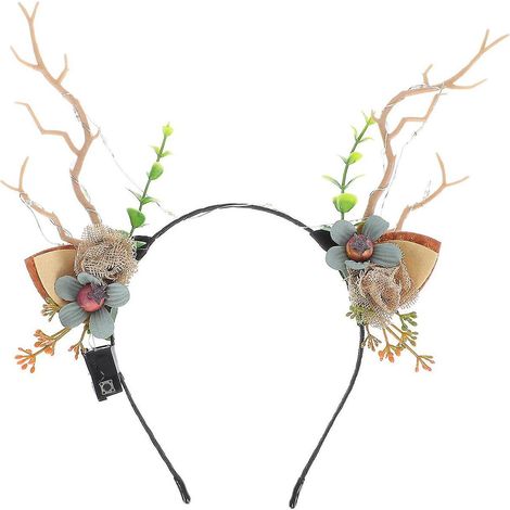 serre-tête de Noël en forme de corne de cerf, accessoire unique et lumineux (1/3)