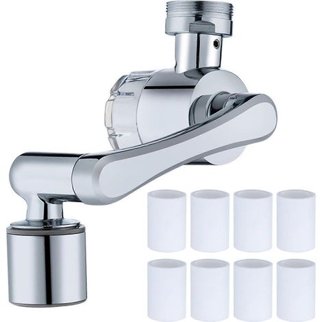 Tête de robinet à filtre double couche avec bras rotatif, remplacement pour robinet de cuisine multifonction, accessoires de cuisine (1/5)