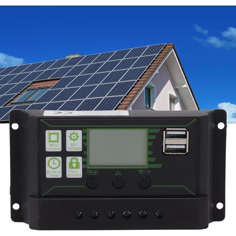 Solarladeregler, PWM-Spannungsregler, zwei USB-Anschlüsse, 40-A-Photovoltaikmodul (1/5)