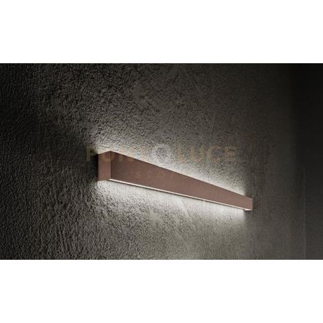 Applique Minimal Rummo Metallo Marrone Metalizzato Led 30W 3000K