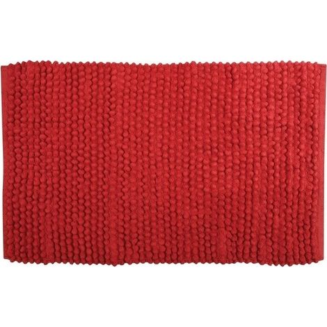 Tapis de bain Coton 50x80cm Rouge MSV (1/4)