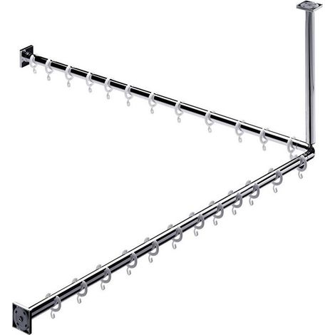 Juego de cortina de ducha EMCO System 2 1200 mm cromo