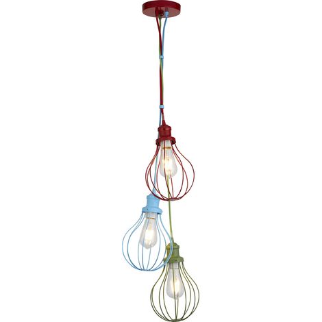 Searchlight Kids 3 Light Drop Balloon Cage Ciondolo - Colore (1/5)