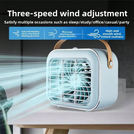Mini raffreddatore ad aria da scrivania, humidificateur en plastique, ventilateur réfrigérant à spruzzo, climatiseur d'air USB (1/3)