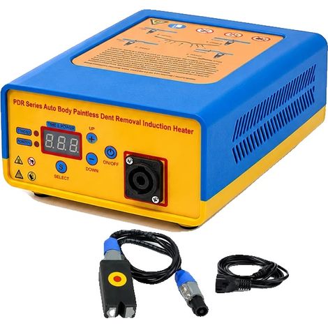 Herramienta de reparación de carrocería PDR, 1,38 kW de potencia, pantalla de control digital, diseño compacto, componentes de metal y plástico, apta para carrocerías de hierro y acero. (1/5)