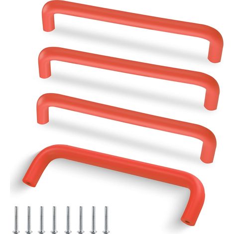 4 Pièces Poignée de Meuble en Aluminium 128mm Poignees de Portes pour Placards avec Vis Boutons Tiroir pour Armoire Cuisine (1/5)