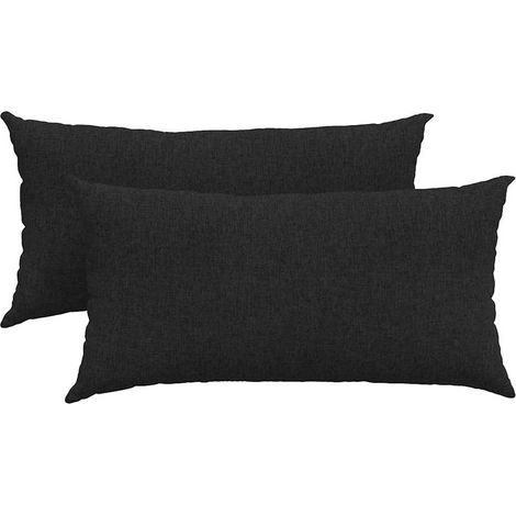 Maison Exclusive - Cuscini da Divano 2 pcs Nero 80 x 40 cm Tessuto