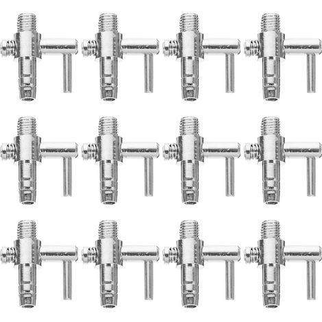 30 Pcs 4/6mm Metal Aquarium Air Taps - Air Valves - Distributor and Controls for Oxygenation and Flow Control in Aquarium (1/5)