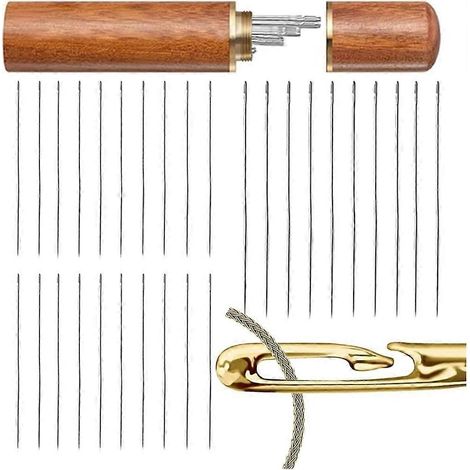 Machine à coudre à enfiler automatique, broderie pour couture à la main, pour le bricolage, la couture et la réparation, avec coffret en bois (1/5)